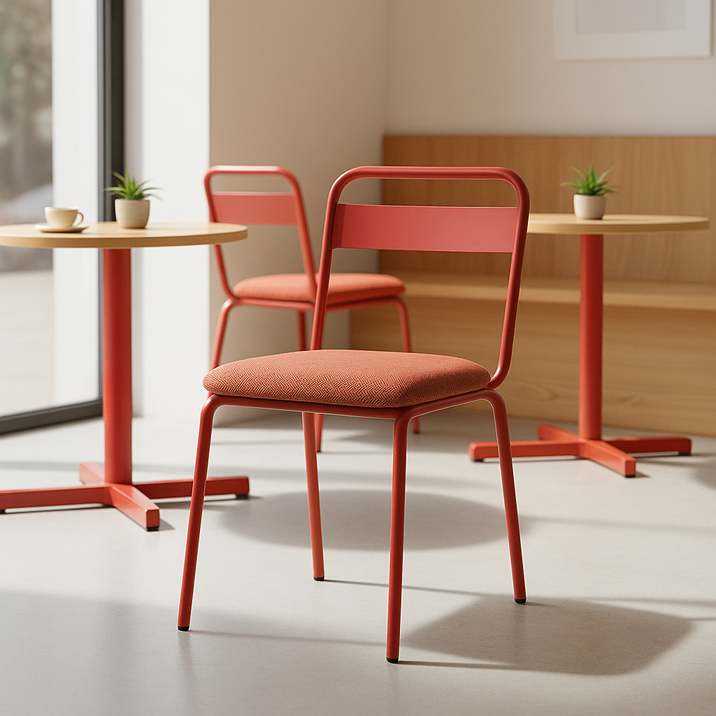 Silla Austin Red: diseño elegante y resistente para hostelería