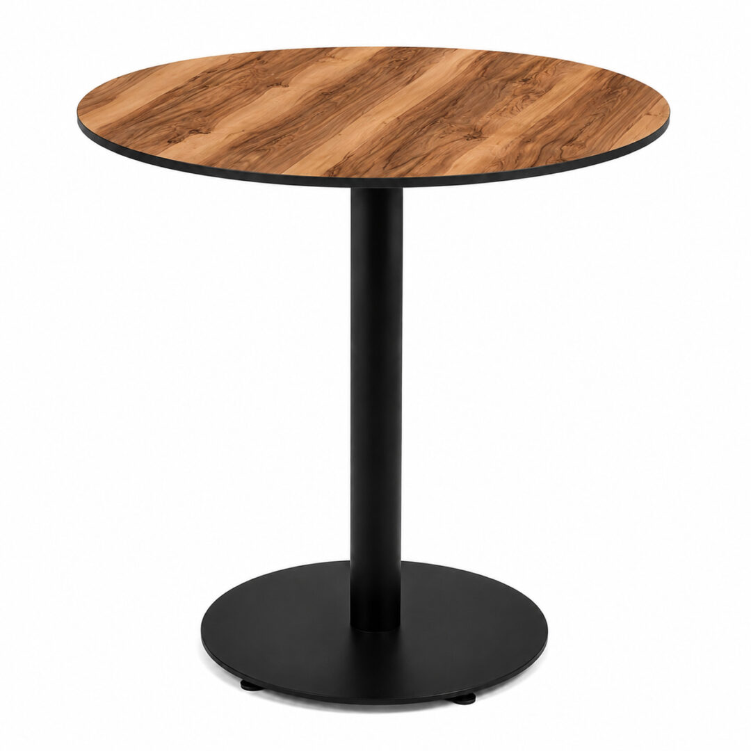 Mesa Pie Central Round Compact Olivo