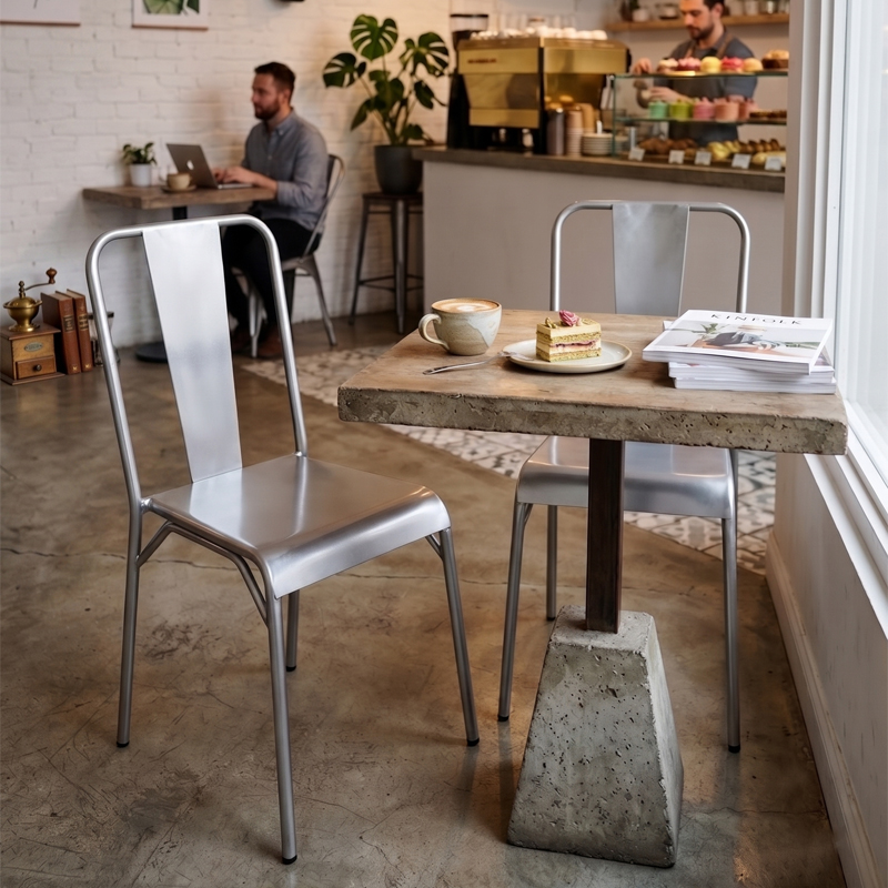 Silla cafetería Aesthetic metal